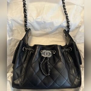 Chanel 25 Mini Handbag In Caviar Leather